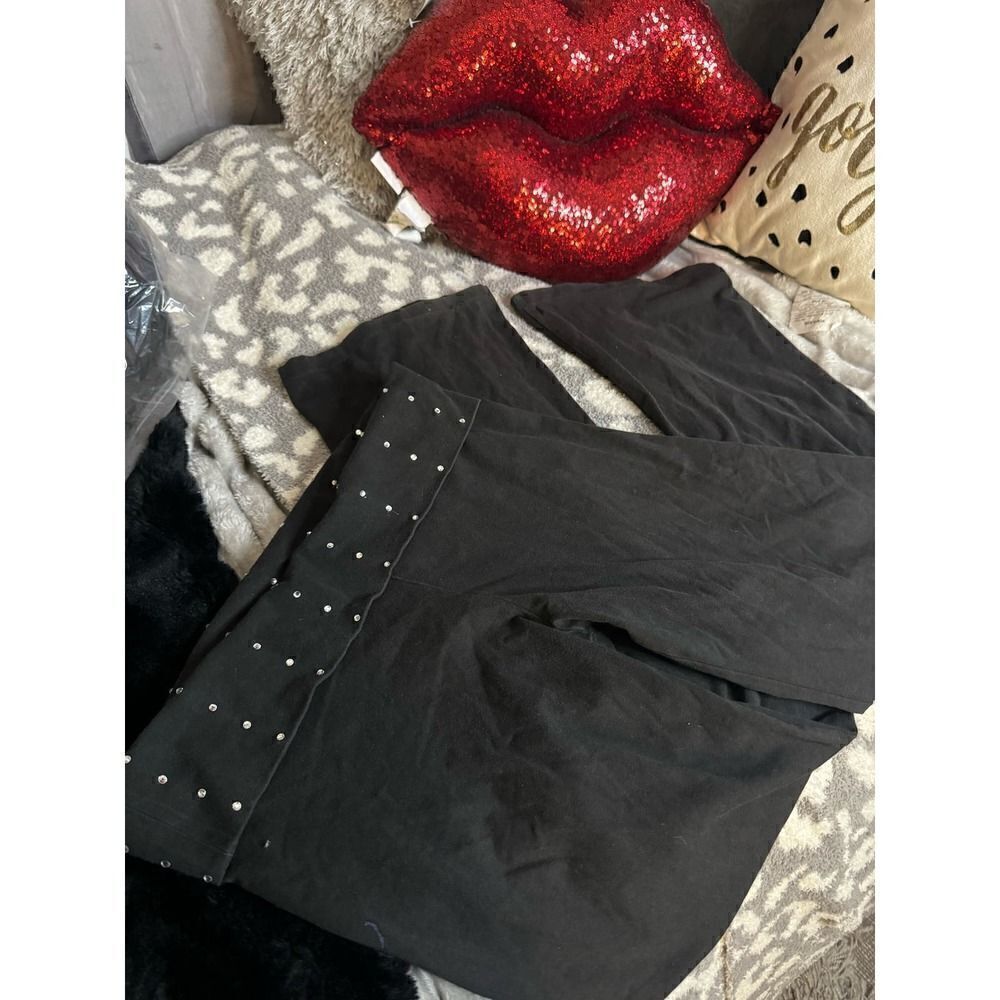 Victorias secret VS diamond/rhinestone diamante foldover flare yoga pants